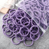 50-Pack Solid Color Elastic Hair Ties for Women & Girls