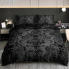 Gothic Skull & Damask Comforter Cover Set