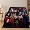 Ghost Face Horror Character Flannel Throw Blanket