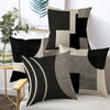 Geometric Black and White Square Pillowcase