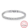 Elegant 925 Sterling Silver Tennis Bracelet with Cubic Zirconia
