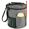 Spacious Crochet Tote Bag with Yarn Storage and Pockets
