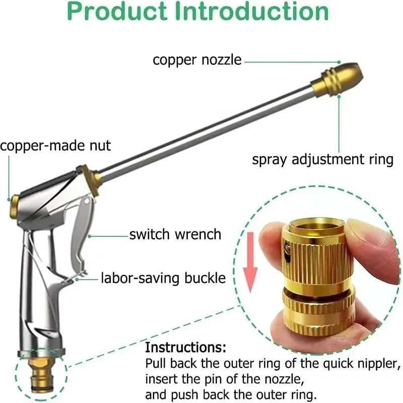 Adjustable High-Pressure Garden Spray Nozzle
