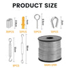 Pvc-Coated Steel Wire Rope Clothesline Kit with Hardware