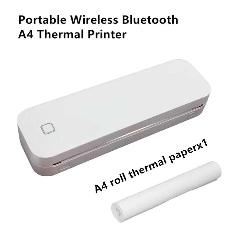 Portable A4 Thermal Printer with Bluetooth