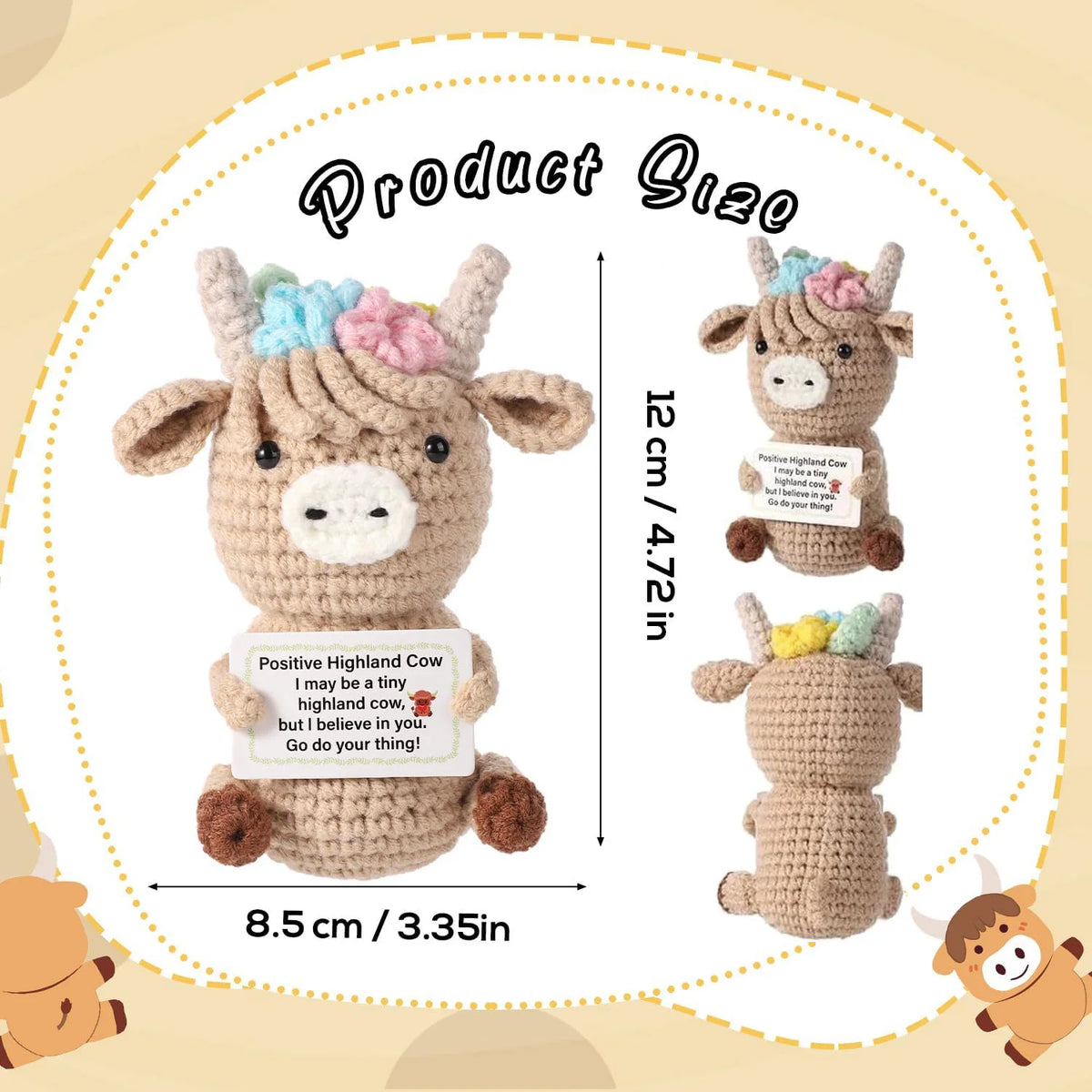 Handmade Crochet Amigurumi Doll with Love and Encouragement