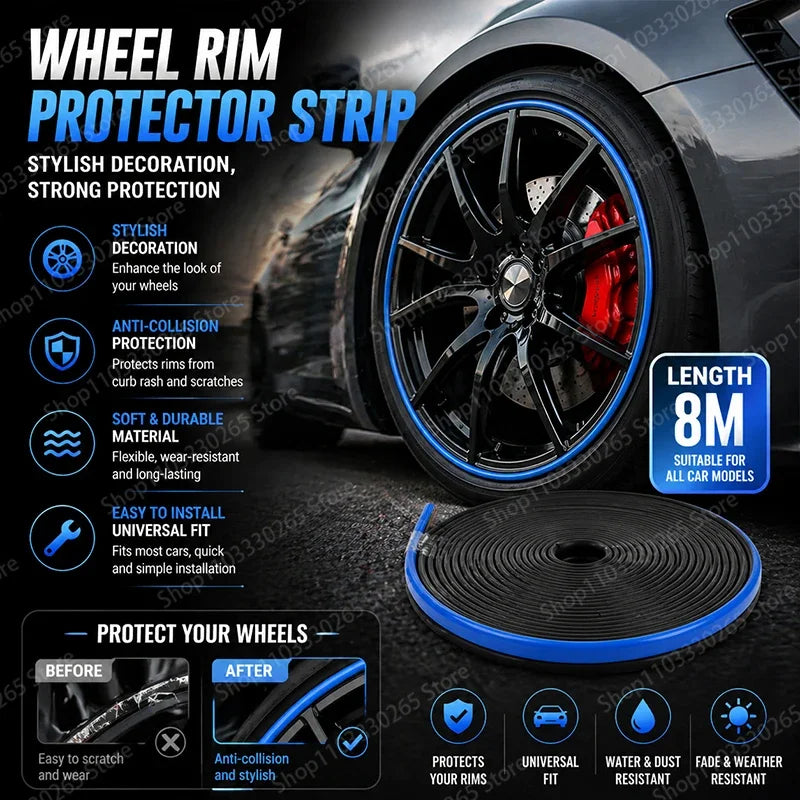 Durable Wheel Rim Protector Strips