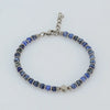 Natural Stone & Stainless Steel Beaded Bracelet