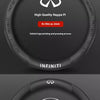 Carbon Fiber Leather Steering Wheel Cover for Infiniti Models