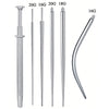 Stainless steel piercing ball grabber tool kit showing various gauge needles and a curved tool