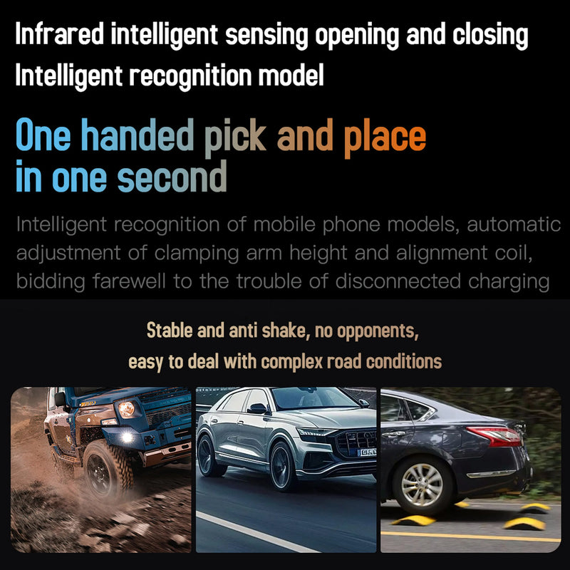 Smart Auto-Clamp Wireless Car Phone Holder