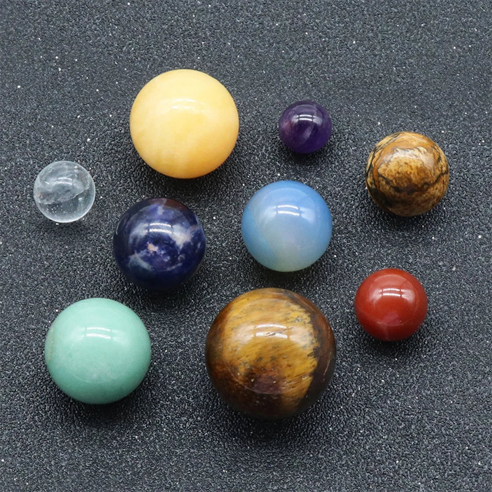 9-Planeten-Kristall-Juwelen-Dekorationsset
