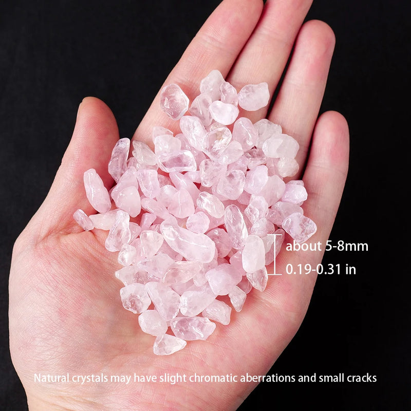 Natural Rose Quartz Crystal Gravel