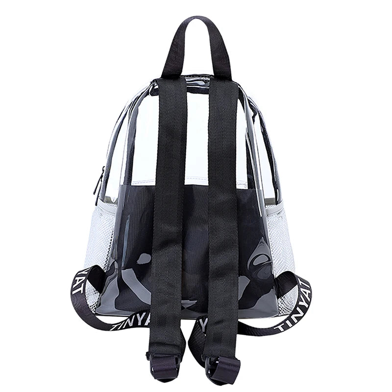 Clear Transparent Backpack for Women – Durable PVC Travel & School Bag