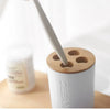 Bamboo Bathroom Organizer Set with Soap Dispenser