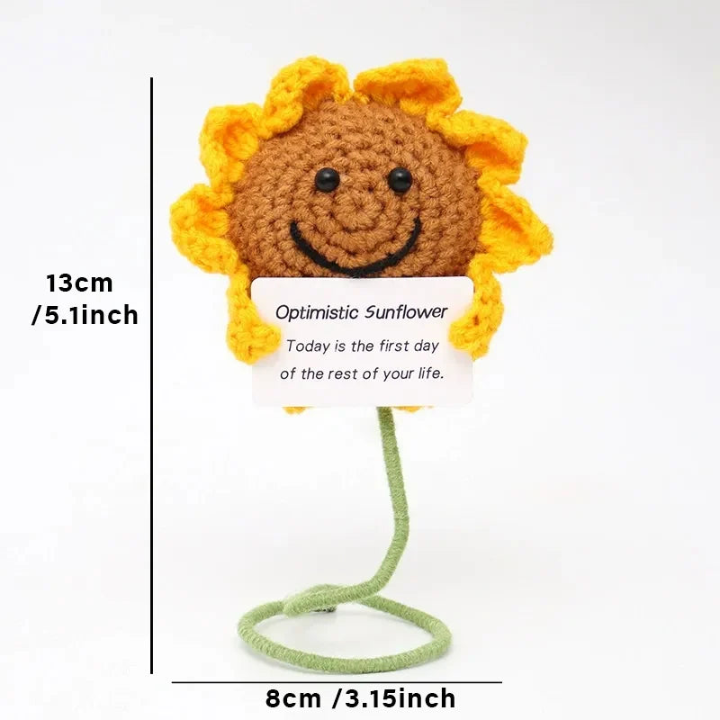 Handmade Crochet Amigurumi Doll with Love and Encouragement