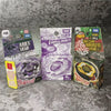 A set of three Metal Fusion spinning tops from Takara Tomy featuring Aries, Equila, and Vir Can designs.