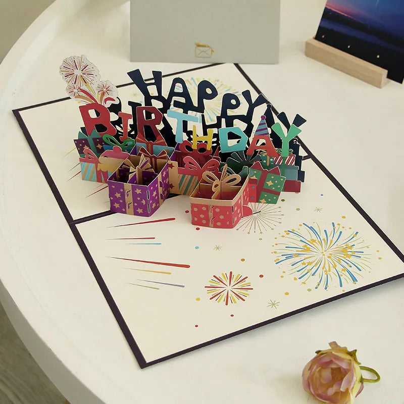 3D Pop-Up Birthday Cake Greeting Card