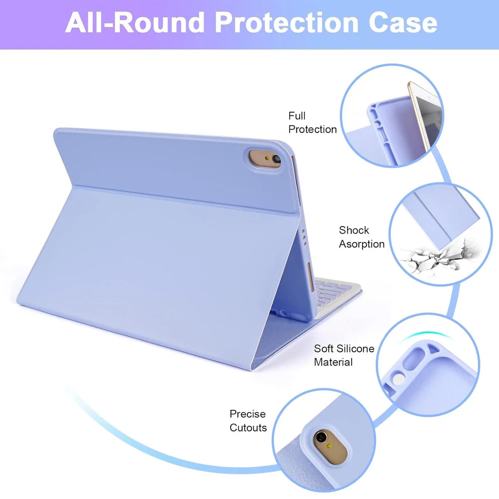 Detachable Keyboard Case for iPad 10th Gen and iPad 11th Gen (A16)