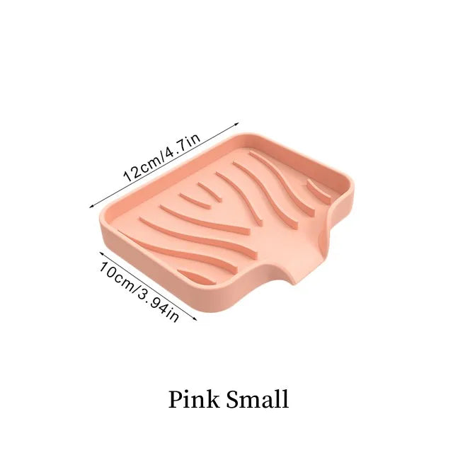 Silicone Drain Soap Dish with Anti-Slip Base