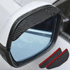 Carbon Fiber Textured Mirror Rain Covers with Red Accent – Anti-Fog & Waterproof Fit