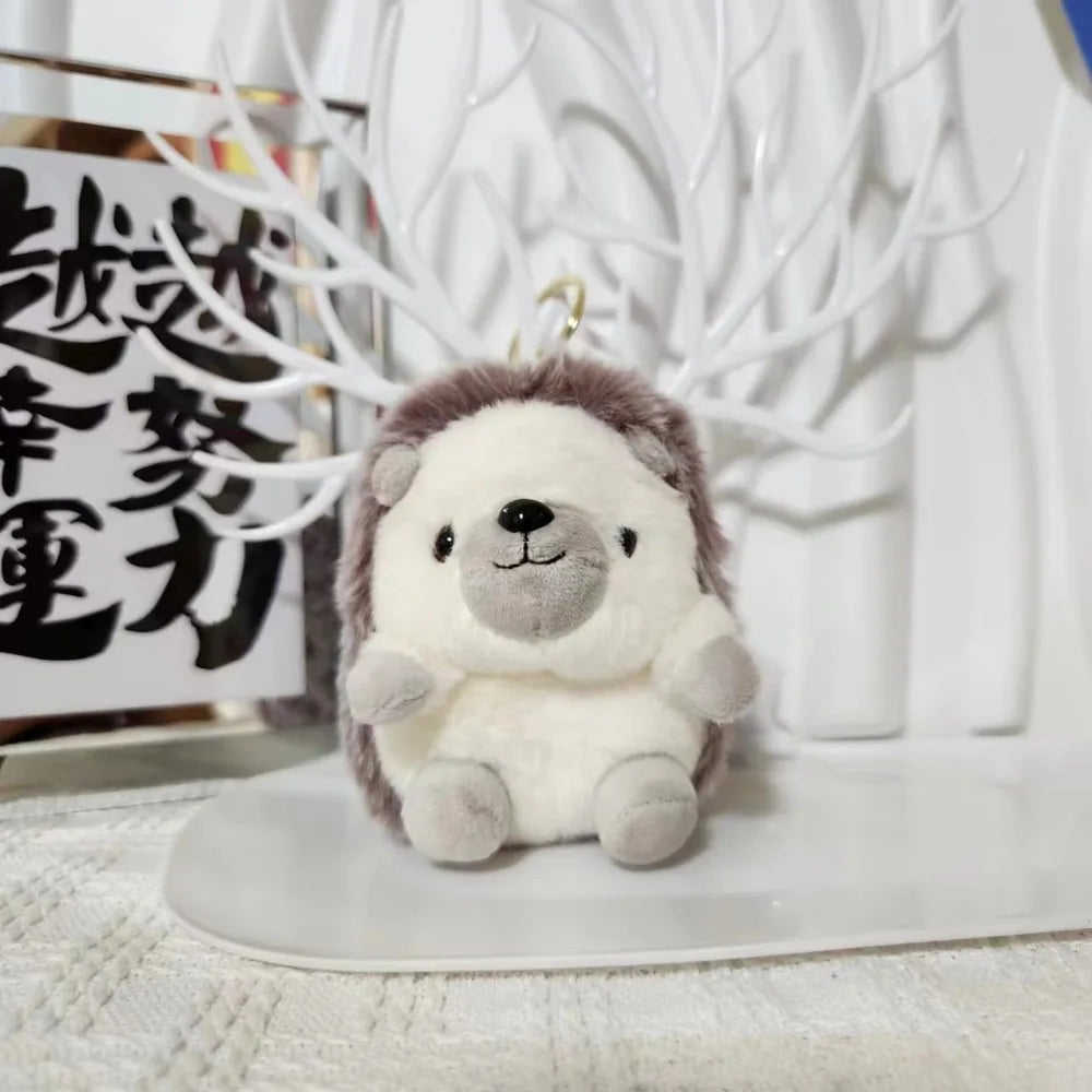 Cute Plush Hedgehog Keychain — Soft Stuffed Keyring for Bags & Keys