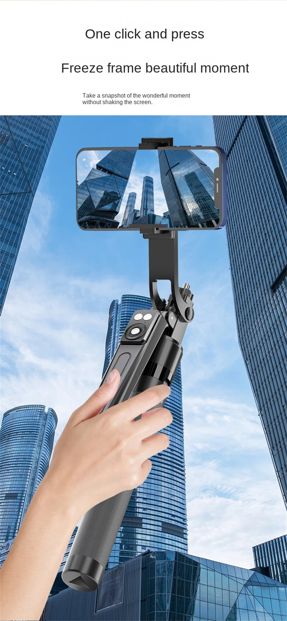 360° Rotating Bluetooth Selfie Stick & Tripod with Wireless Remote
