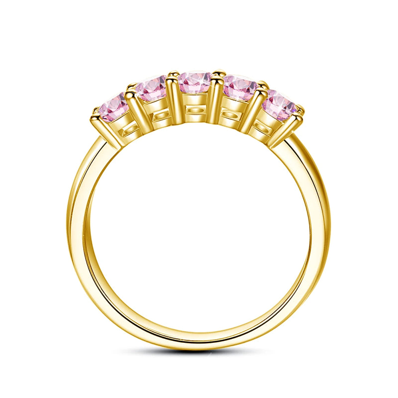 Five-Stone Moissanite Stacking Ring in 14K Gold Filled