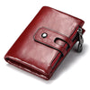 Vintage Leather Wallet with RFID Protection and Multiple Compartments