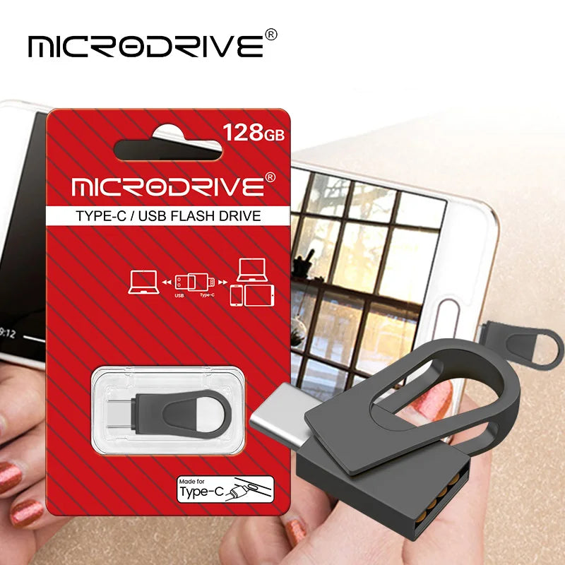 Metal Dual USB Flash Drive with Type-C Connector
