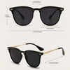 Designer Cat-Eye Metal Frame Sonnenbrille