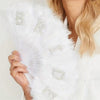 Elegant Vintage Feather Hand Fan for Weddings