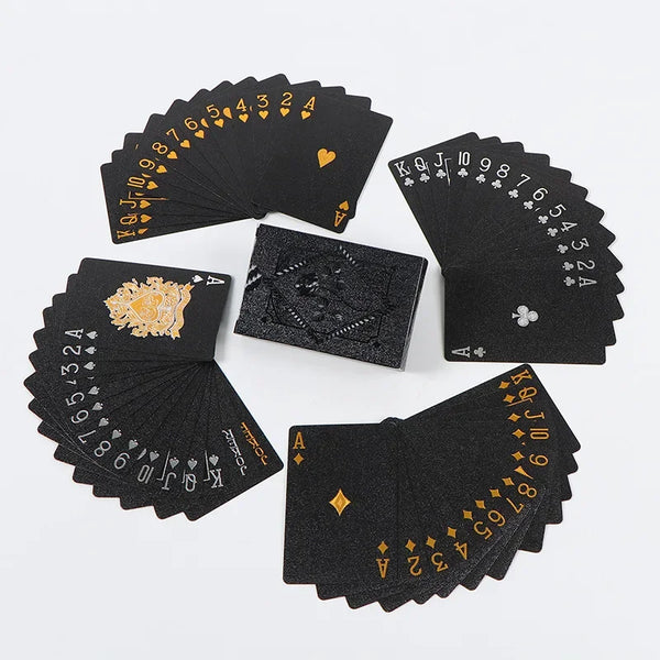 Cartes à jouer premium étanches - Finition dorée