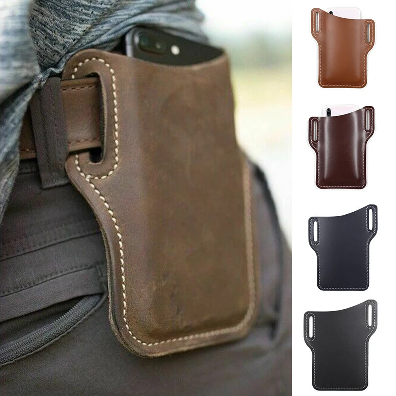 PU Leather Belt Clip Phone Holster for Travel and Outdoor Use