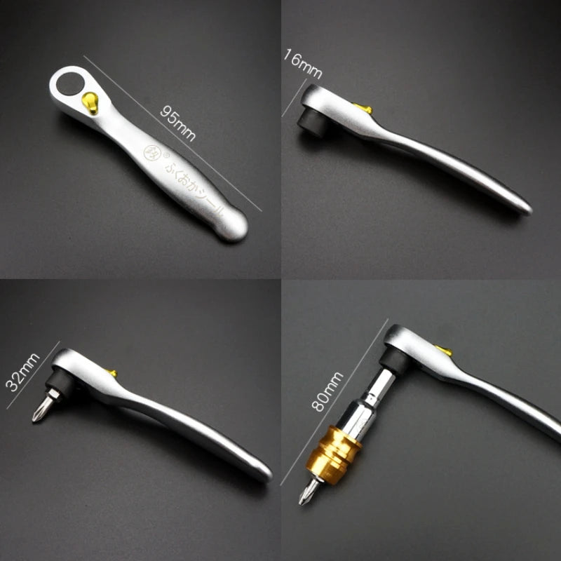 Compact Multi-Bit Ratchet Screwdriver Set