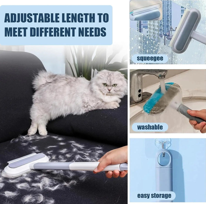 Long-Handle Pet Hair Removal Brush