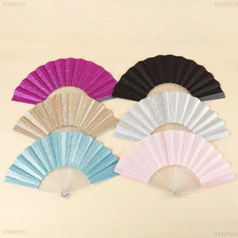 Sequin Folding Fan for Parties and Events