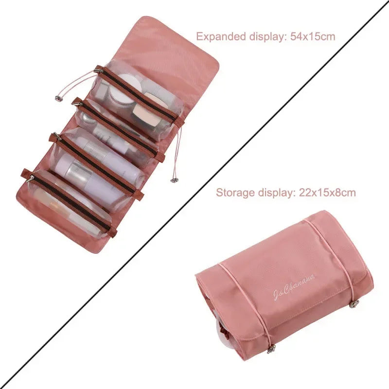 Large Capacity PU Leather Cosmetic Travel Bag