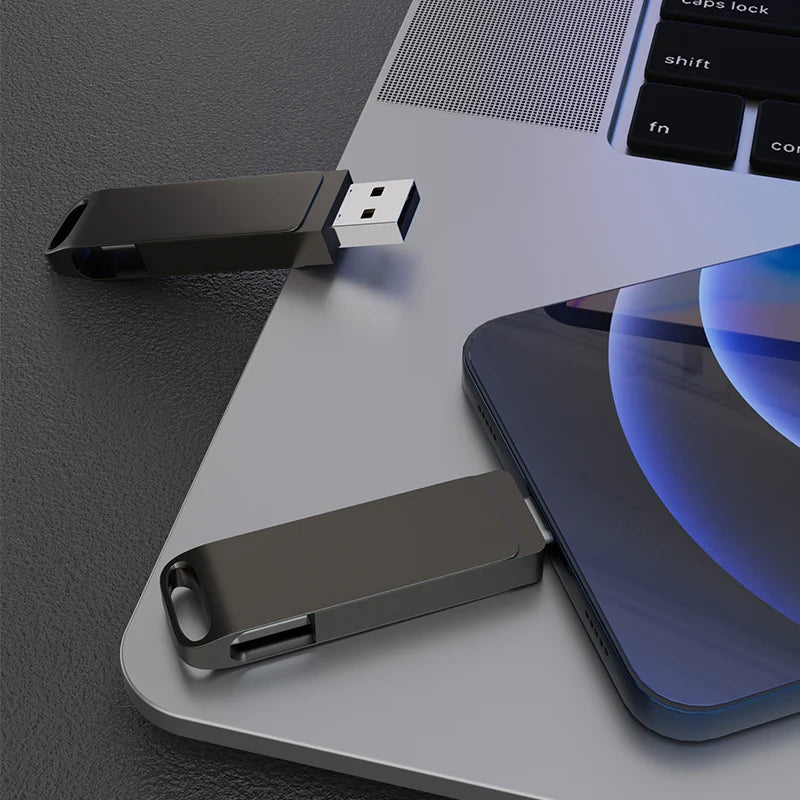 Metal OTG USB Flash Drive for Smartphones and Computers