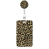 Leopard Print Retractable Badge Holder with Clip