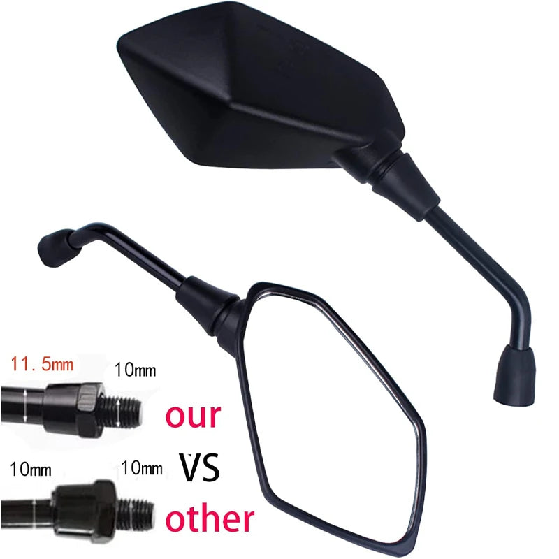 Universal Motorcycle Rearview Mirrors with Wide-Angle Lens