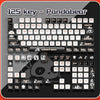 A close-up view of a keyboard featuring 125 keypads with a panda bear theme.