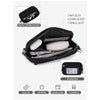 Nylon Quilted Wristlet Wallet with Three Zipper Compartments