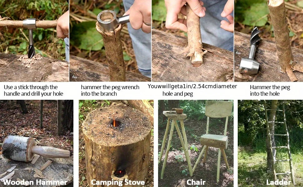 Auger Drill Bit Set for Camping and Bushcraft