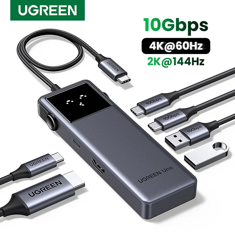 6-in-1 USB-C Hub with 4K HDMI, 10Gbps Data, and 100W Pass-Through Charging