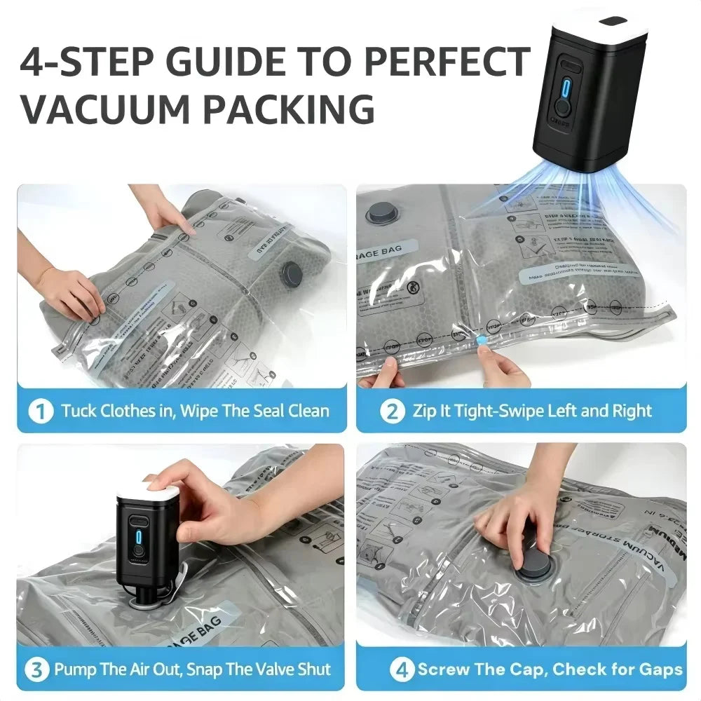 Reusable Vacuum Storage Bags for Travel and Wardrobe Organization
