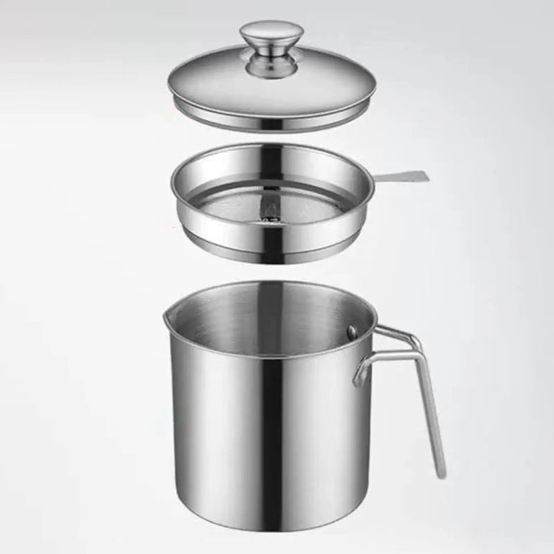 2L Stainless Steel Oil Dispenser with Fine Mesh Filter