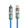 A multi USB-C cable featuring two connectors, one for fast charging and data sync.