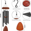 28-Inch Mediterranean Metal Wind Chime with Six Tuned Tubes for Garden, Patio & Porch