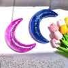 Handcrafted Glass Crescent Moon Hanging Decoration